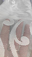 Тюль з жакарда біла на метраж, висота 2,8 м (6601), фото 3