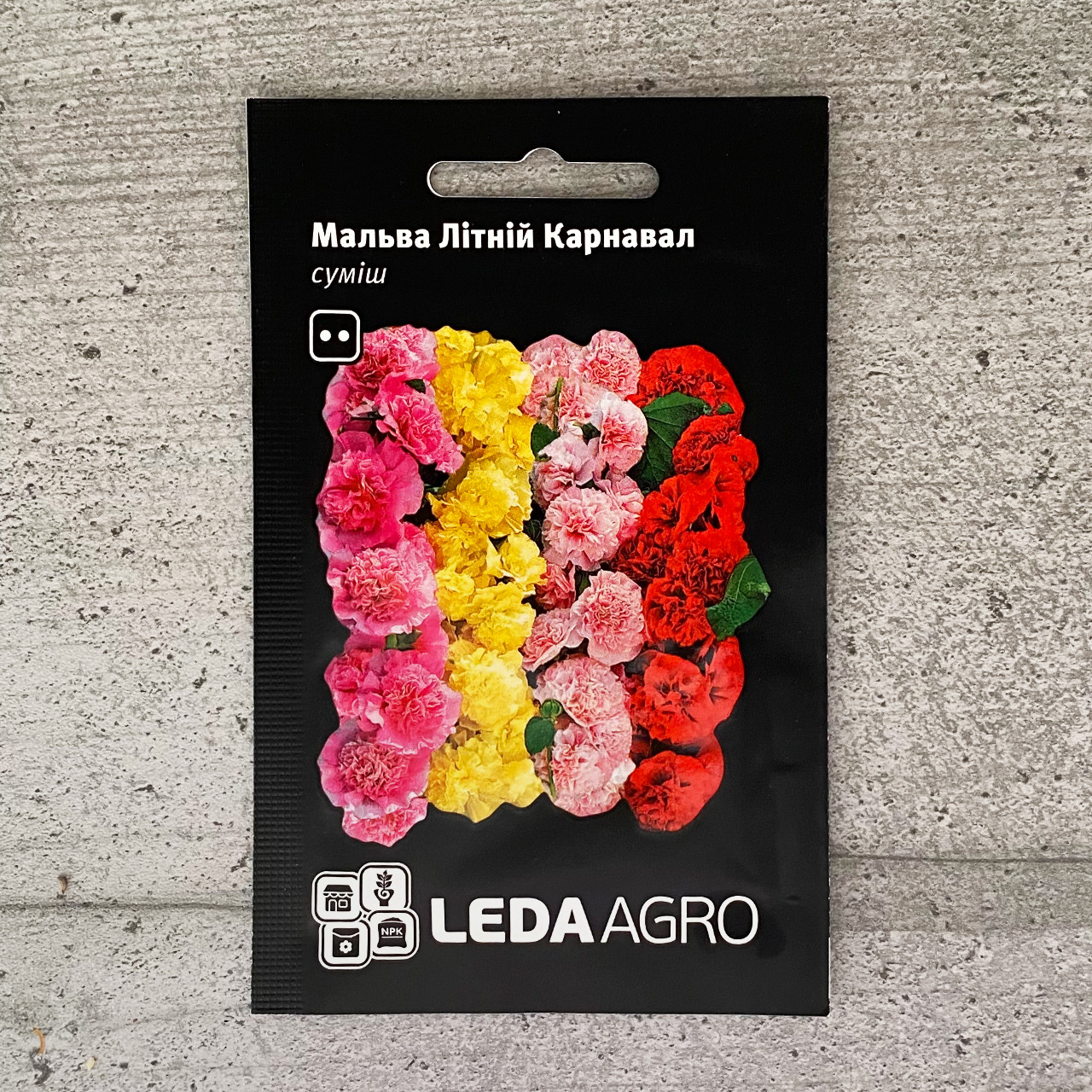 Мальва суміш Літній Карнавал 0,2 г насіння пакетоване Leda Agro