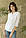 Стильна літня жіноча ажурна біла батистова блуза №6003, фото 2