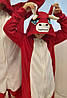 Кігурумі дитяча костюм піжама Бичок корова бичок (на зріст: 134/140/146/152 см) червоний, фото 3