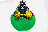 Кресло мешок зеленый груша Batman (120х75) Бэтмен