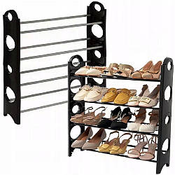 Полиця для взуття на 4 полиці 63*19*64 Stackable Shoe Rack / Взуттєва стійка - етажерка в передпокій