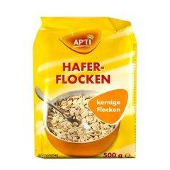 Вівсянка класична суцільнозернова Apti Haferflocken 500 г, Німеччина, швидкого приготування