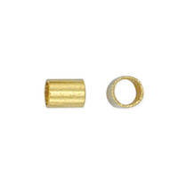 Кримпы-трубочки Beadalon, розмір 2 мм, колір золото, 10 штук