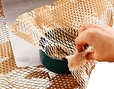 Стільниковий крафт-папір PaperPack, рулон - 28 см х 50 м, коричневий, фото 2
