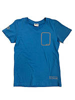 Трикотажная футболка на мальчика, 140-164 голубая