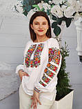 Вишита жіноча блузка "Аринка" на домотканому полотні, 42-58 р-ри, 610 грн, фото 2