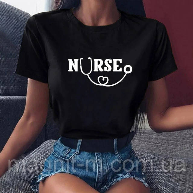 Футболка жіноча з принтом "Nurse"