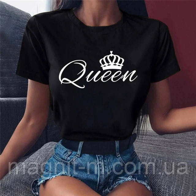 Футболка жіноча з принтом "Queen" з короною