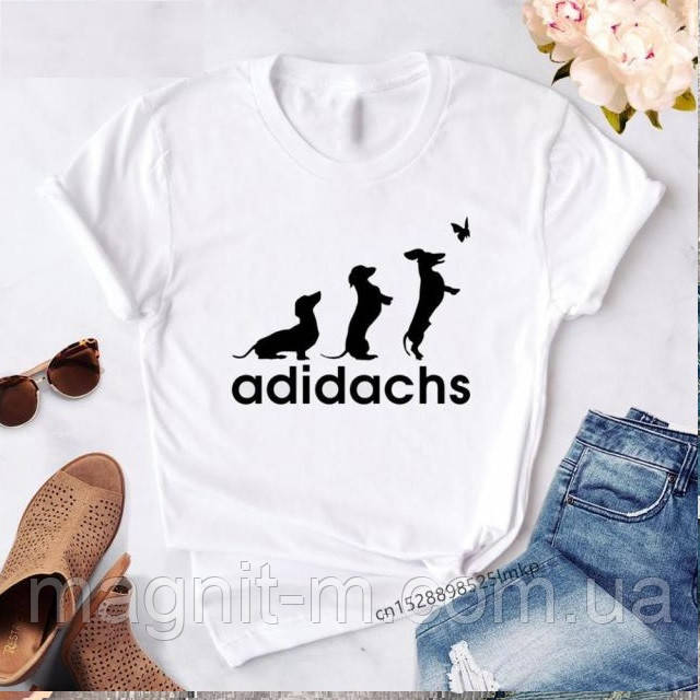 Футболка жіноча з принтом "Adidachs"
