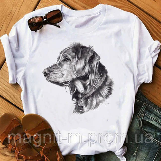 Футболка жіноча з принтом "Портрет собаки-4"