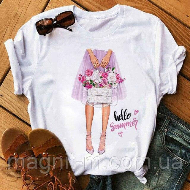 Футболка жіноча з принтом "Hello summer"