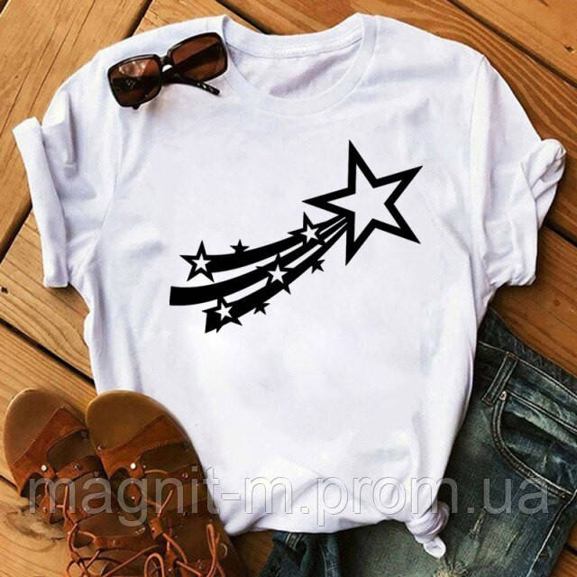 Футболка жіноча з принтом "Зірки"