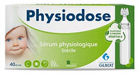 Gilbert Physiodose, Физраствор, стерильный, 40 доз по 5 мл в растительном пластике, Франция