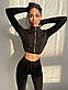 Жіночий трикотажний костюм в рубчик з лосинами і топом на блискавці (р. 42, 44) 66102249Е, фото 5
