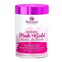 Маска Natureza Pink Gold Máscara Banho de Pérola. Увлажняющая маска для волос. Розовая 500 г