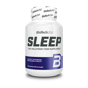 Мелатоніну з амінокислоту L-триптофаном Биотеч / BioTech Sleep (60 caps)
