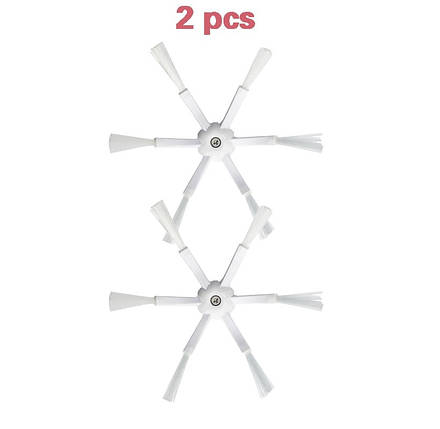 Бічні шестилопатевні щітки для робота-пилососа Xiaomi Mijia / RoboRock S50 / S55 / S5 Max / S6 / Mop 2 Pro / 2 шт., фото 2