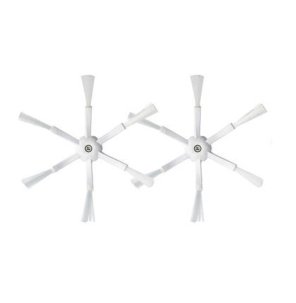 Бічні шестилопатевні щітки для робота-пилососа Xiaomi Mijia / RoboRock S50 / S55 / S5 Max / S6 / Mop 2 Pro / 2 шт., фото 1