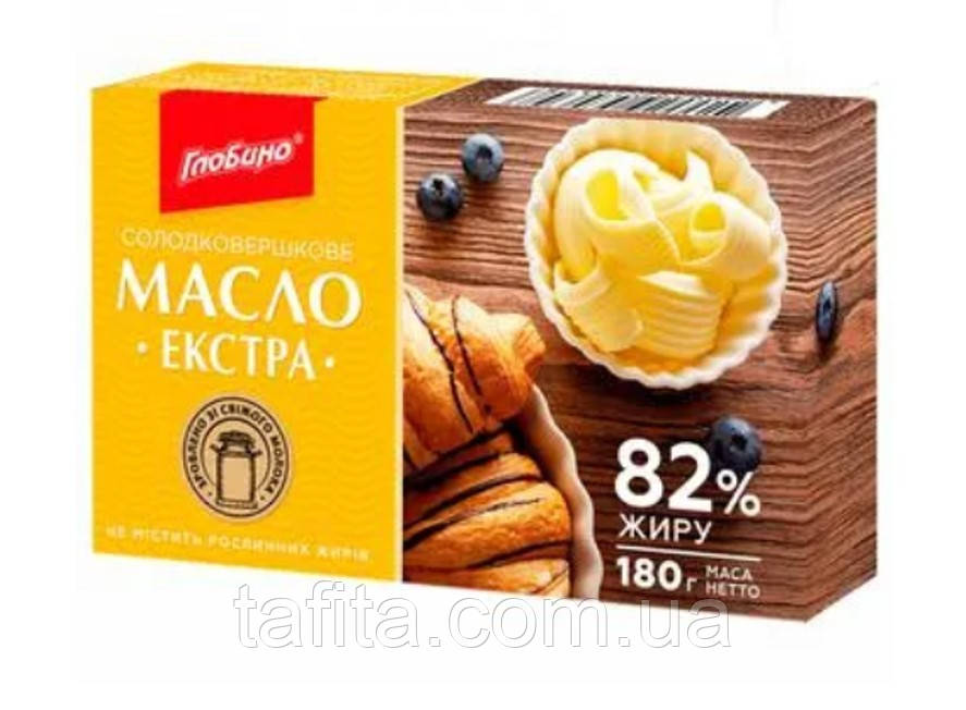 Масло солодковершкове екстра 82% 180 г Глобино