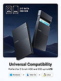Корпус для жорсткого диска UGREEN 2,5-дюймовий USB C 3.1 Gen 2 - SATA III 6 Гбіт / с для SSD HDD 9,5, фото 5
