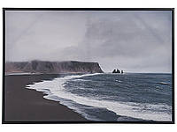 Картины на Холсте Море в Рамке 93 x 63 см Синий и Серый ORTONA