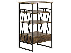 3-х рівневий консольний стіл з темного дерева з чорним KEENE