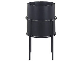 Металева підставка для горщиків 16 x 16 x 28 см, чорна MILEA