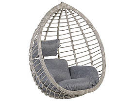 Підвісний стілець із ротанга PE Сірий TOLLO