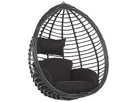 Підвісний стілець із ротанга PE чорний TOLLO