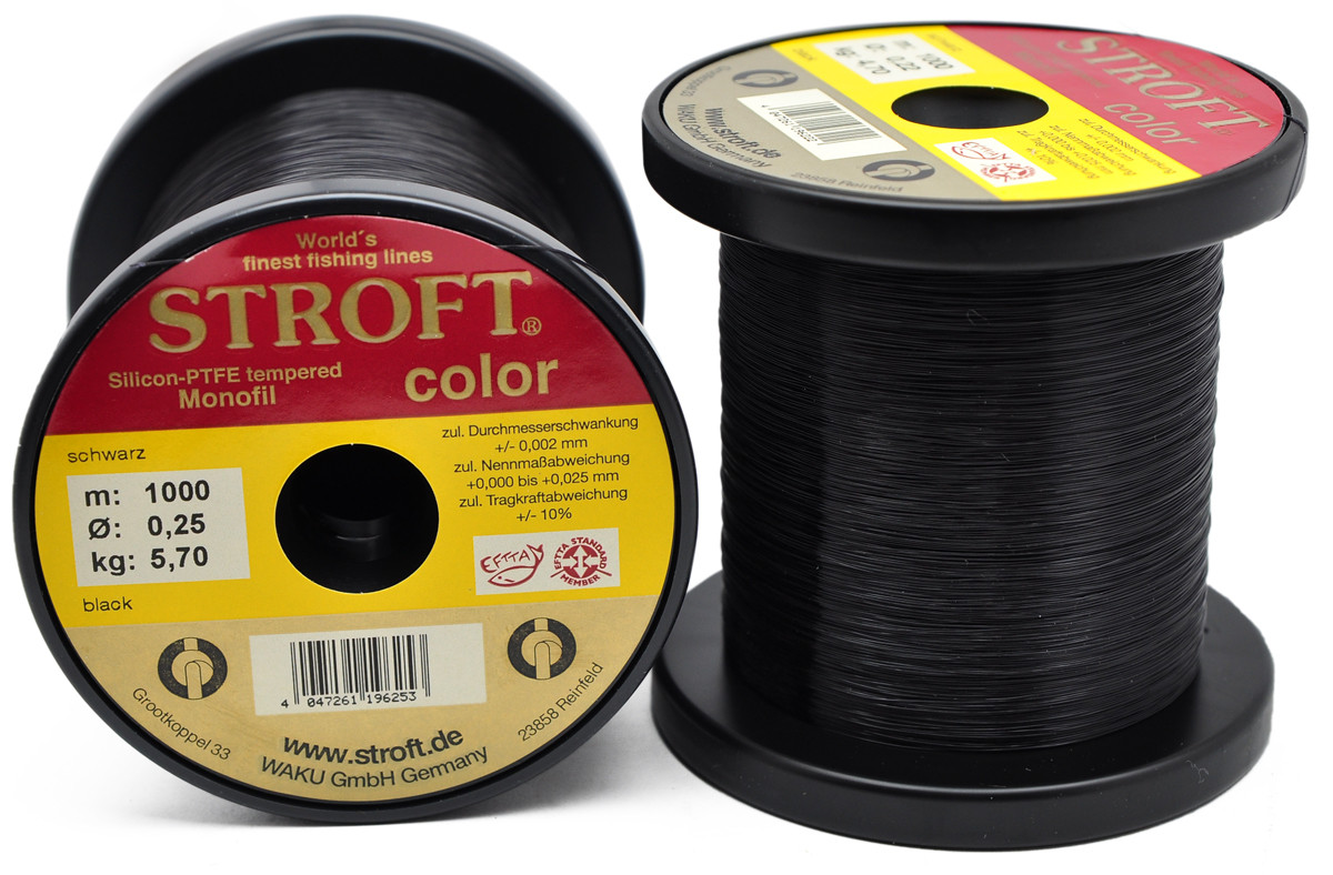 Волосінь коропова Stroft Color Schwarz (чорна) 1000м 0.22/4.7кг