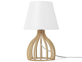Дерев'яна настільна лампа Light Wood and White AGUEDA