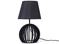 Лампа настольная деревянная черная SAMO