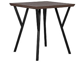 Обідній стіл 70 x 70 см Темне дерево з чорним BRAVO