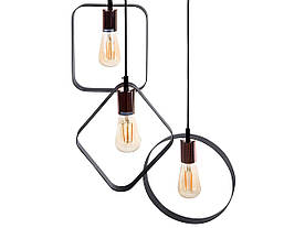 3 Light Metal Підвісний Світильник Чорний VOMANO