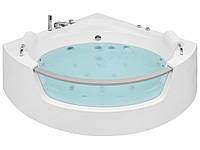 Гідромасажна ванна зі світлодіодним підсвічуванням білого кольору 1360 x 1360 мм MANGLE