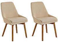 Набор из 2 стульев для столовой с тканью Бежевый MELFORT