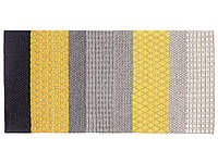 Шерстяной коврик 80 x 150 см желто-серый AKKAYA