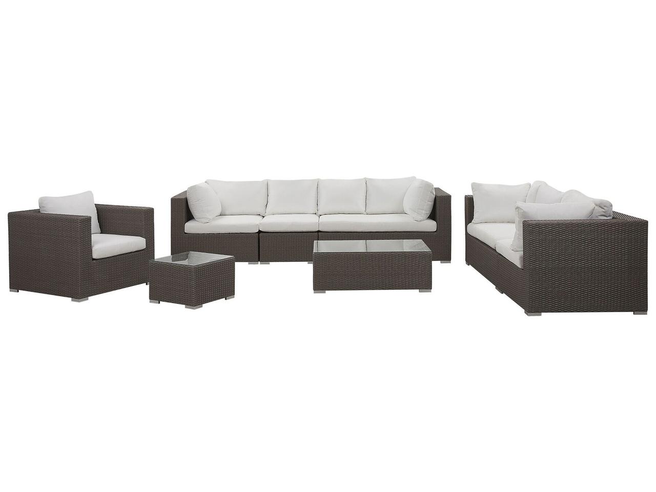 8-місний PE Rattan Garden Lounge Set Taupe MAESTRO II