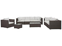 8-местный PE Rattan Garden Lounge Set Taupe MAESTRO II