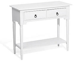 Консольний стіл з 2 шухлядами білий LOWELL