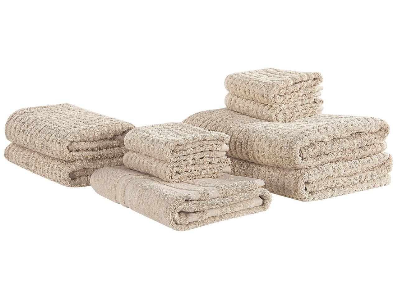 Набір з 9 бавовняних рушників Beige ATAI