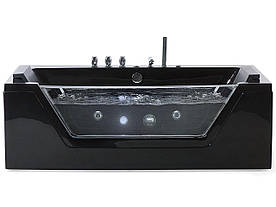 Гідромасажна ванна зі світлодіодним підсвічуванням 1700 мм Чорна SAMANA