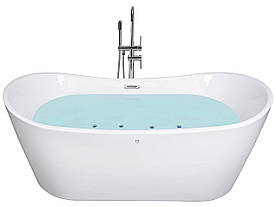 Окрема гідромасажна ванна зі світлодіодним підсвічуванням 1680 x 800 мм Білий ANTIGUA