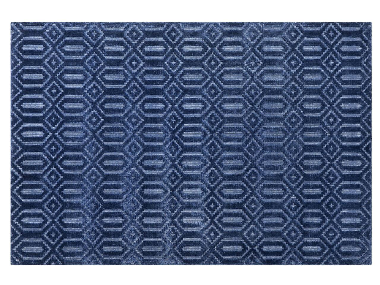 Килим з віскози 140 x 200 см темно-синій ADATEPE, фото 1
