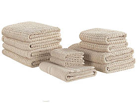 Набір з 11 бавовняних рушників Beige ATAI