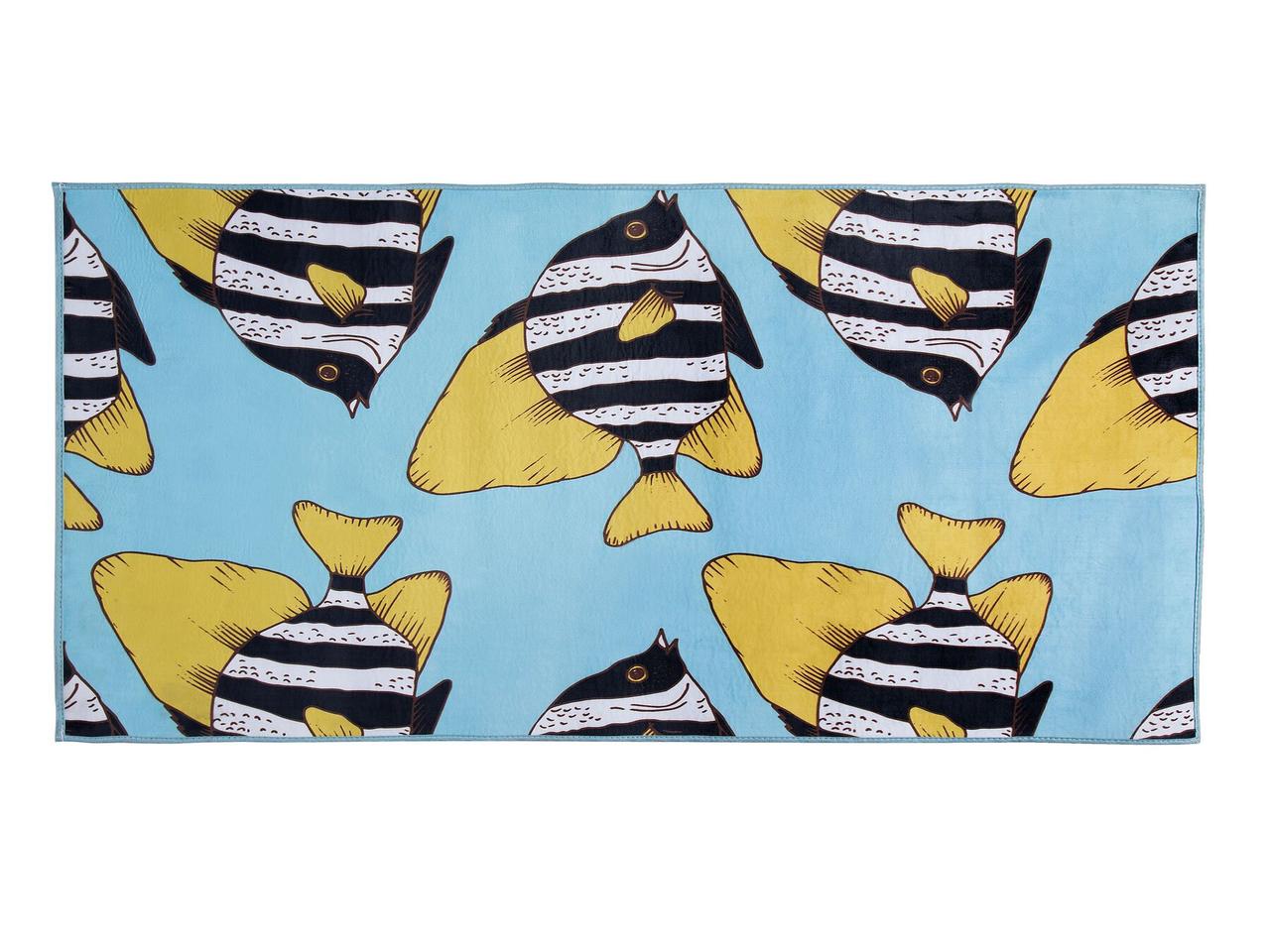 Килим Fish Print 80 x 140 см Синій FIZME, фото 1