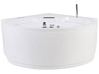 Угловая ванна Whirlpool со светодиодной подсветкой и динамиком Bluetooth White MILANO