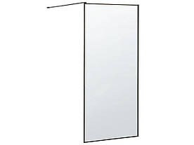 Душова перегородка з загартованого скла 80 x 190 см, чорна WASPAM