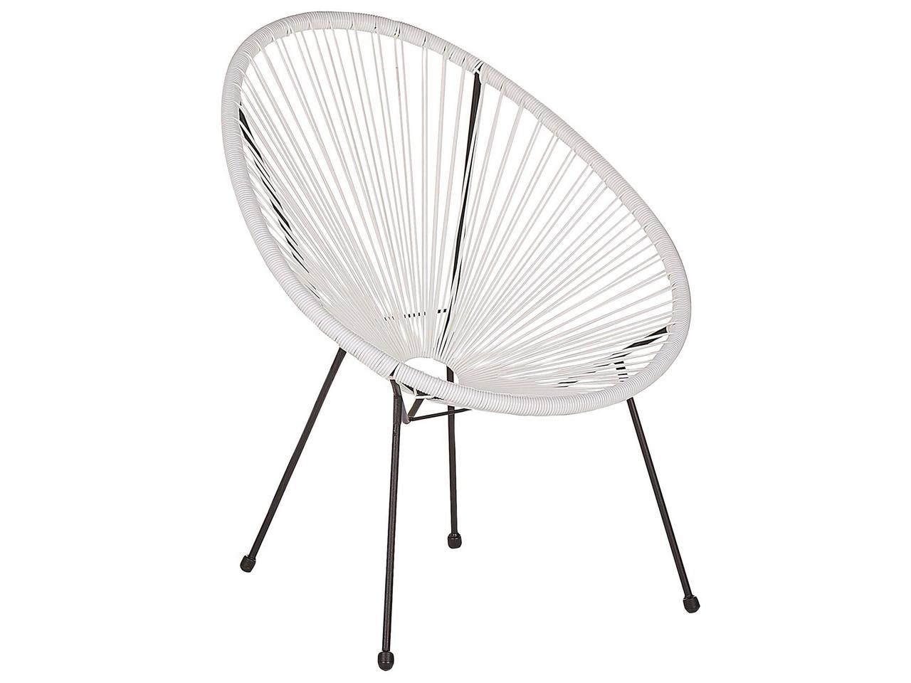 PE Rattan Accent Chair Білий ACAPULCO II